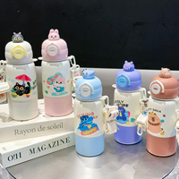 Botol minum termos anak 500ml, food grade SUS316 stainless steel, double-way, terinsulasi, untuk sekolah dan aktivitas luar ruangan