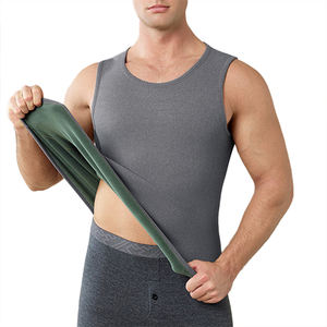 <b>Men's</b> Fleece <b>Vest</b> Plus Size Winter Warm Fleece Lined Inner Wear Sleeveless Thickened <b>Thermal</b> Base Layer Gilet - Product Image 2