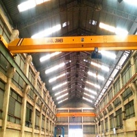 10t Single Girder Overhead Crane for Warehouse, CE Bridge Crane with Electric Hoist, LDE Type Workshop Factory Industrial Crane