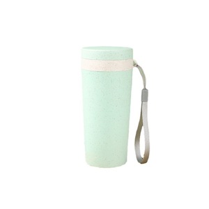 Gobelet à eau en paille de blé, couleur unie, 500 ml, écologique, réutilisable, pour cadeaux - Product Image 5