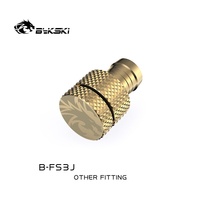 Raccord d'arrêt à 3 voies Bykski B-FS3J Premium Diamond-Grain avec filetage G1/4" pour refroidissement par eau
