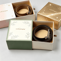 Boîte à tiroir personnalisée avec papier cartonné style coulissant pour emballage cadeau de cosmétiques, portefeuilles, ceintures, montres