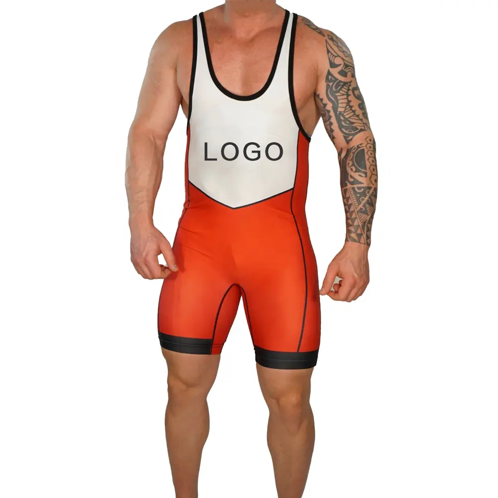 Body personalizado de luta, singlet, roupa corporal, macacão de peça única, uniforme de luta para homens