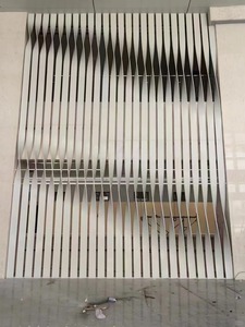 Panneaux de mur-rideau extérieur en aluminium courbé sur mesure, anodisés, anti-corrosion, design minimaliste, 70 pouces et plus - Product Image 2