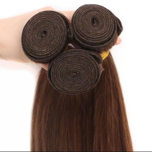 Grade 12A Super Double Drawn Droite Couleur Marron 4 # Paquets de Cheveux Tissage, Extensions de Cheveux Humains Meilleure Qualité Cheveux Bruts Vietnamiens - Product Image 4