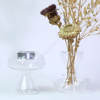 Vente en gros d'usine, flacons diffuseurs uniques en forme de champignon, luxe, verre borosilicate de haute qualité, flacon diffuseur vide pour aromathérapie
