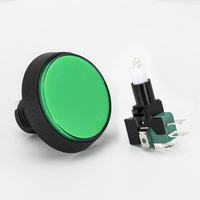 Bouton poussoir de jeu PBS-36, momentané, avec éclairage LED, grand bouton rond pour arcade, avec micro-interrupteur vert