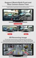 Kamera dasbor mobil nirkabel, Dvr nirkabel Android layar sentuh Bt mendukung Monitor mobil Ahd carmmea Dvr 4k 10.26 inci
