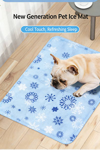 Koelmat voor huisdieren, hond & kat, zomer, rechthoekig, opvouwbaar, milieuvriendelijk gel-koelmatras, multifunctioneel voor thuis & auto - Product Image 3