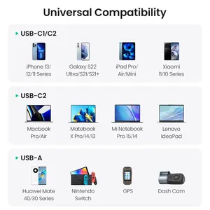 ที่ชาร์จในรถยนต์ UGREEN 130W USB C สำหรับ Xiaomi iPhone 17 Samsung Galaxy S25 แล็ปท็อป แท็บเล็ต รองรับ PD3.0 ชาร์จเร็ว ที่ชาร์จในรถยนต์แบบ USB Type C - Product Image 6