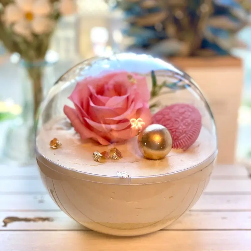 Hot sales Transparent Mini Cute Dessert Mousse Ball Shaped Plastic Packaging Creative Round Cake Box