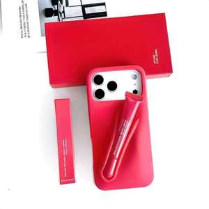 เคสโทรศัพท์รูปลิปสติก 3 มิติ พร้อมที่ใส่ลิปกลอส ซิลิโคนกันกระแทก ป้องกันรอบด้าน สำหรับ iPhone 17 16 15 14 13 12 Pro Max - Product Image 3