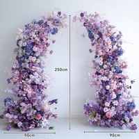 Décoration de fleurs artificielles personnalisées NINI, arche de fleurs violettes, décoration haut de gamme pour arche de mariage, pour décoration de mariage en plein air