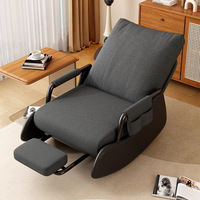 Fauteuil à bascule de luxe pour salon, chaise longue pour adultes, chaise de loisirs pour balcon, canapé pliant pour la sieste, fauteuil à bascule relaxant