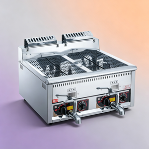 Freidora Comercial de Gas para Pollo, Máquina Freidora de Pollo de Alta Capacidad 12L+12L, Freidora Profunda para Patatas Fritas, Pollo y Pato - Product Image 2