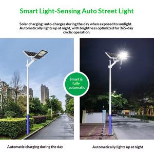 Lampada Solare LED per Esterni, Impermeabile IP65, Illuminazione per Strade Rurali e Cortili, in Materiale Ferroso - Product Image 4