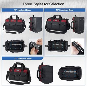 Muestra gratuita: Bolsa organizadora de herramientas de alta resistencia para electricistas, con 21 bolsillos y apertura superior. - Product Image 5