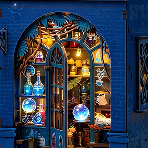 Kit de Bricolage Hamaileon : Miniature Magique de Magasin de Potions avec LED, Puzzle 3D en Bois, Maison de Poupées Fantastique, Insert de Bibliothèque, Cadeau/Artisanat - Product Image 2