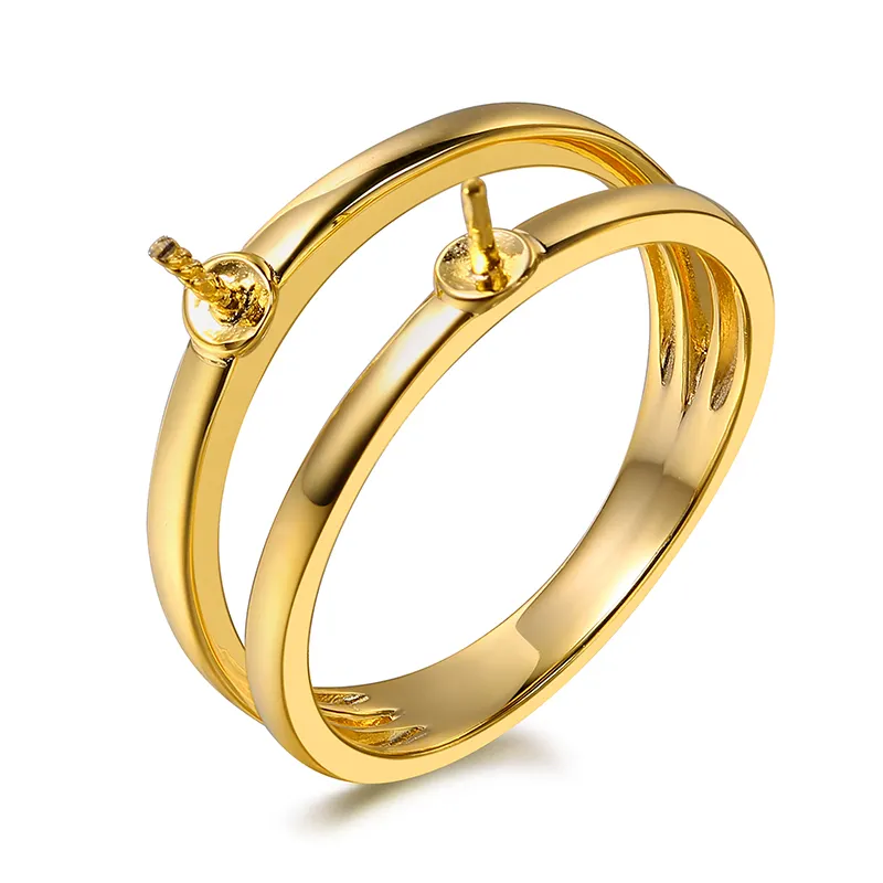 Gioielli in stile semplice 925 anelli alla moda in argento sterling che montano classici speciali eternità alla moda anello di perle da donna