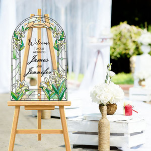 Drop-shipping POD Personalized Printed <strong>Wedding</strong> Acrylic <strong>Welcome</strong> <strong>Sign</strong> Marker Directional <strong>Sign</strong> for Bride Grooms Banquet - Product Image 4