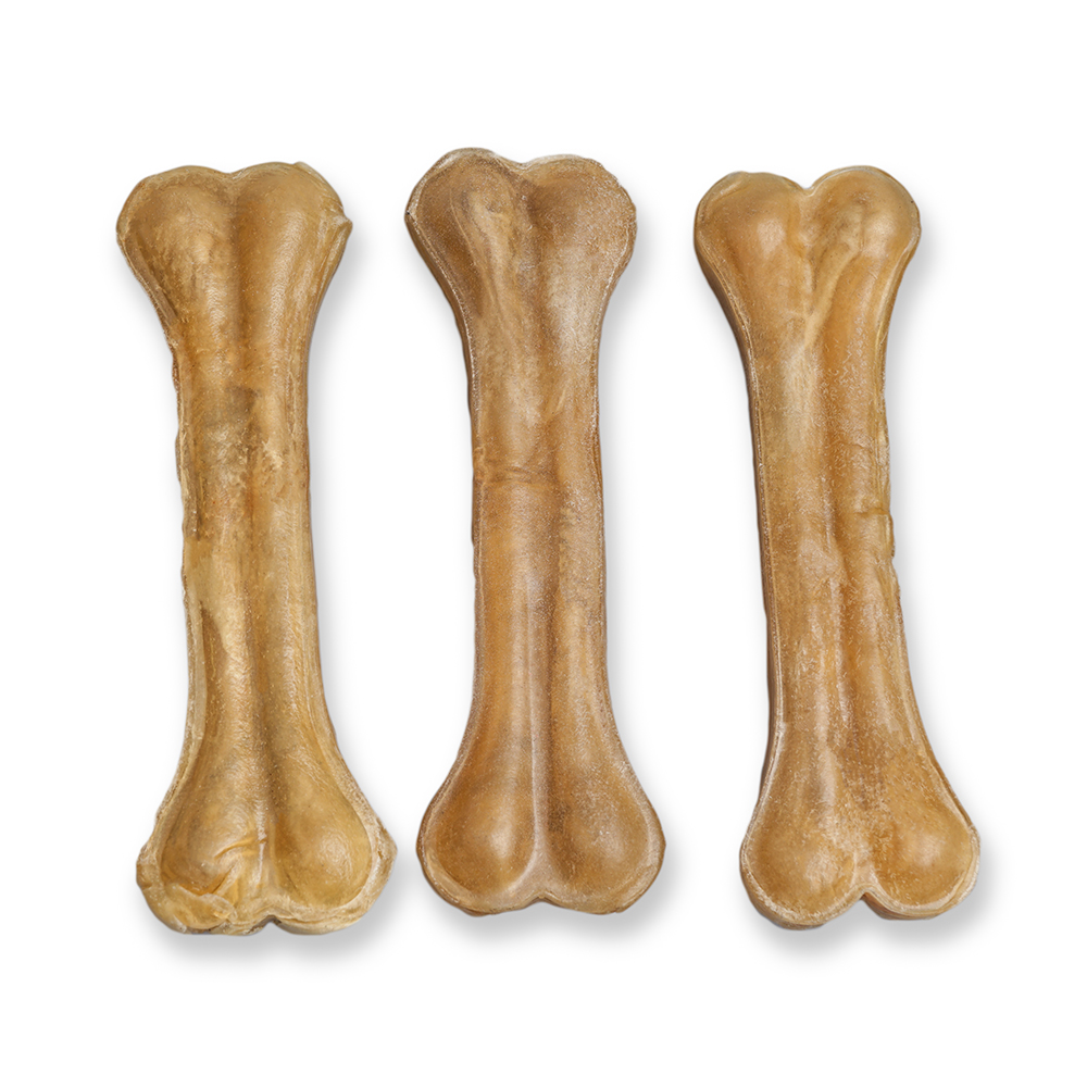 natural Rawhide pressed bone dog chew bone dog treats