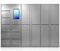 Casier de rangement intelligent à écran tactile en acier inoxydable, armoire à colis en libre-service pour les lieux publics, hôpitaux, piscines