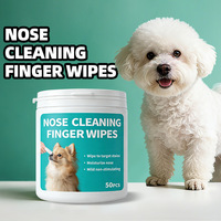 Lingettes hydratantes et apaisantes pour le nez des chiens, à la cire d'abeille, à l'huile d'avocat et à la vitamine E, pour les museaux secs et gercés, 50 unités, biologiques