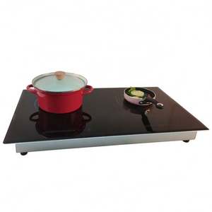 Table de cuisson à induction encastrable 2025 avec boîtier métallique, 5000W, en verre noir, double brûleur - Product Image 4