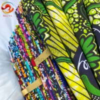 Kain Ankara 100% Katun/Poliester 85 hingga 135 Gsm, Gaya Fashion, Cetak Afrika Asli, Desain Kustom, Penjualan Panas