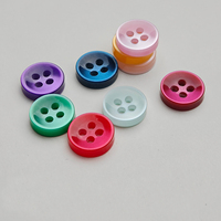 Kancing Resin Bentuk Mangkuk 2.9mm, Kancing Empat Lubang untuk Dekorasi Pakaian