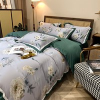 Parures de lit 100% coton, designs imprimés numériques 3D personnalisés, ensemble de draps, textile de maison, ensemble de couette