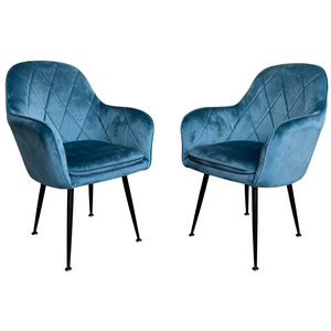 <span class=keywords><strong>Fauteuil</strong></span> de salle à manger <span class=keywords><strong>scandinave</strong></span> de luxe en <span class=keywords><strong>velours</strong></span> capitonné avec siège rembourré et base en métal – Meuble d'appoint très prisé pour la maison - Product Image 3
