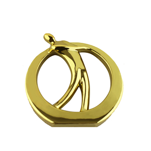 Adornos Deportivos Personalizados, Fundición de Metal de Alta Calidad, Figura Deportiva de Golf Dorada con Círculo - Product Image 4