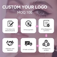 Vente en gros de faux cils en vison pleine bande cils avec logo personnalisé emballage 12mm-18mm faux cils