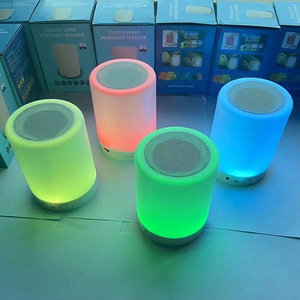 Tốt nhất bán di động cảm ứng thông minh không dây BT Loa Máy nghe nhạc LED đầy màu sắc ánh sáng ban đêm cạnh giường ngủ đèn bàn hỗ trợ Tf với Mic - Product Image 5