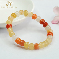 Baril Forme Bijoux Pierre Jade Perles Bracelets Multi-couleurs Quartzose Jade Bracelets Pierre Naturelle Perlé Bracelets Pour Les Femmes