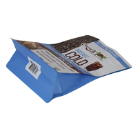 Sachet Doypack Populaire Personnalisable Anti-humidité Qualité Alimentaire à Fond Plat Scellé sur Huit Côtés avec Valve pour Grains de Café