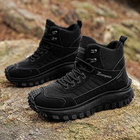 Bottes de randonnée hautes pour hommes, imperméables, antidérapantes, chaussures de trekking d'extérieur respirantes, bottes de travail tactiques pour le camping, la randonnée et la marche