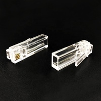 Connecteur modulaire RJ11 mâle à corps long 6P4C, L=32,8 mm, prise téléphonique Cat3, bronze phosphoreux, 1000 pièces/sac