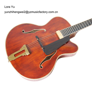 Yunzhi <span class=keywords><strong>guitare</strong></span> jazz faite à la main de haute qualité couleur <span class=keywords><strong>antique</strong></span>, <span class=keywords><strong>guitare</strong></span> électrique acoustique jazz érable personnalisable - Product Image 4