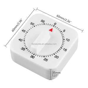 VUÔNG 60 phút cơ khí nhà bếp hẹn giờ gió lên trực quan nấu ăn Hẹn giờ với báo động lớn không có pin cần thiết để nấu nướng - Product Image 5