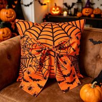 Nouvelles housses de coussin d'Halloween avec nœud papillon, impression personnalisée, pour canapé, chambre, coussin de canapé, décoration intérieure