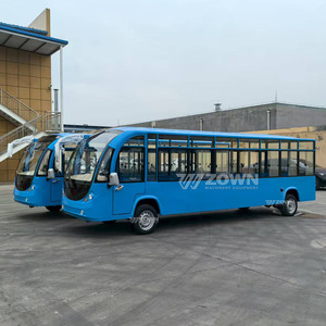 Bus électrique de tourisme ZOWN bleu vif, super long et fermé, grande capacité pour navette en zone panoramique étendue - Product Image 3