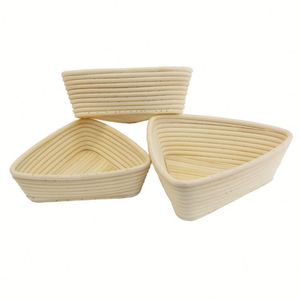 Cesta de prueba de pan de ratán hecha a mano, raspador de masa cojo para pan - Product Image 2