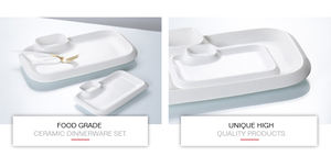 Assiette rectangulaire en <span class=keywords><strong>porcelaine</strong></span> blanche en gros, OEM, pour le <span class=keywords><strong>petit</strong></span>-<span class=keywords><strong>déjeuner</strong></span> - Product Image 3