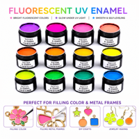 Émail fluorescent auto-nivelant UV TIMESRUI pour bijoux et cloisonné, durcissement UV, finition haute brillance pour le remplissage de cadres métalliques et l'artisanat