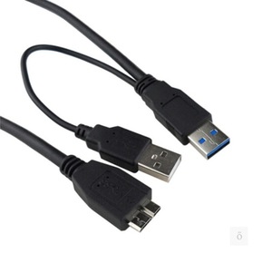สายเคเบิลข้อมูล USB 3.0 หัวคู่ USB เป็นไมโครบี 0.5 ม. สำหรับกล่องใส่ฮาร์ดดิสก์ - Product Image 1