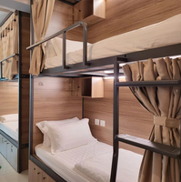 Lit superposé à capsules à service personnalisé avec rangement Lits superposés en acier Système de lits d'hôtel à capsules compactes Dosettes de sommeil optimisées pour l'espace