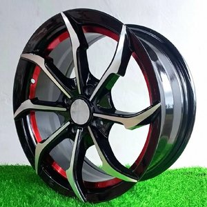 Nouvelles jantes en alliage d'aluminium coulé de 15 pouces, PCD 5x114.3/5x120/5x112, ajustement universel, finition noire, design multi-rayons pour - Product Image 1