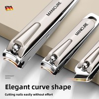 Longhui – Kit de manucure allemand incliné 10 pièces, coupe-ongles haut de gamme, ensemble portable avec étui en cuir et outils d'hygiène auriculaire